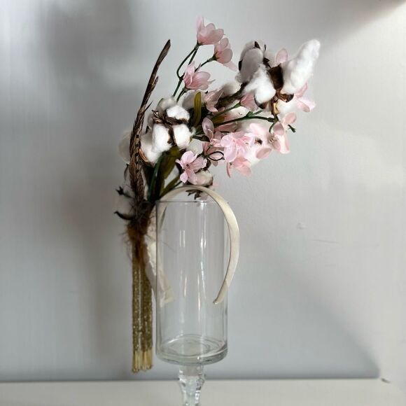 Cotton + Pheasant Fascinator 🐎 Kentucky Derby 🌸 Garden Party 🎉 Soirée - Picture 2 of 7